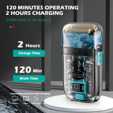 VGR wet dry electric shaver for men rotary beard electric razor shaving machine grooming kit rechargeable LED display