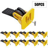 50pcs Plastics Tile Positioning Leveler Tiles Laying Auxiliary Tool Flooring Wall Tile Level Wedges Spacer Locator System