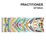 185*63cm Double Layer Non-Slip Fitness Mat Digital Portable Printing Protection Yoga Exercise Pad with Position Line Gymnastics