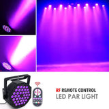 LED UV Black Par Lights DJ Disco Stage Lights with Sound Activated Remote and DMX Control for Birthday Party Wedding Dance Neon