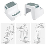 1-6Yrs Baby Chairs Kids Double Step Stool Plastic Children Anti-Slip Ladder Bathroom Toilet Step Stools Baby Toilet Training
