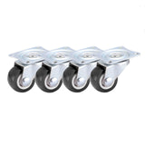 4 PCS Furniture Casters Wheels Soft Rubber Caster Silver Roller Wheel For Platform Trolley Chair Household Accessori E11971