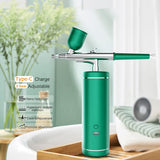 Facial Airbrush Compressor Kit Air-Brush Spray Gun Oxygen Injector For Nail Art Paint Craft Cake Nano Mist Sprayer Make Up Tool