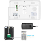 7 Inch Video Door Phone Doorbell Intercom Kit 1-camera 1-monitor Night Vision with 700TVL Camera