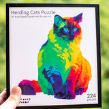 Wooden Puzzles Rainbow Cat Building Blocks Puzzle For Kids Adults