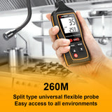 Gaqqee Combustible Gas Detector SW-733A Propane CO Hexane Methane Leak Indicator Port Natural Gas Analyzer 0-100%LEL With Alarm