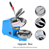 Electric Ice Crusher Smoothie Shaver Slush Ice Block Breaking grinder Machine 85KG/H 220-240V  Double Blade  Milk Tea Ice MAKE