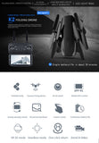 Mini Foldble Drone 4K/1080P HD Dual Camera Professional Aerial Photography Quadcopter FPV Helicopter Toy Vedio Recording