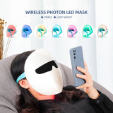Wireless 7 Color LED Facial Mask Photon Therapy Skin Rejuvenation Brightening  Anti-Wrinkle Ance Treatment Face Beatuy SPA Mask