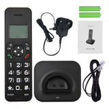 D1102B Cordless Phone with Answering Machine Caller ID Call Waiting 1.6 inch Backlight LCD 3 Lines Screen