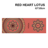 185*63cm Double Layer Non-Slip Fitness Mat Digital Portable Printing Protection Yoga Exercise Pad with Position Line Gymnastics