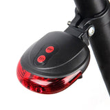 Bicycle Laser Taillight 5LED Mountain Bike Laser Safety Warning Light Bicycle Lights Bicycle Accessories