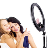 LED Ring Light With Phone Holder And Monopod LED Ring Ligh Dimmable 3 Light Modes Ring Lights For Live Streaming Photography