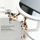 Lingantler Led Makeup Mirror with Light Fill Light Dormitory Dressing and Portable Accessories Storage