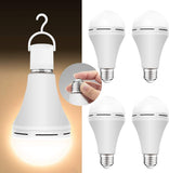 Multifunctional Rechargeable 12W Emergency LED Light Bulbs Bright Outdoor Hanging Lamp Lights for Power Outage Camping Garden