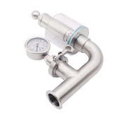 Pro Spunding Valve with Scale 0.2-2.2 Bar with Gauge 1.5"Tri-Clamp Sanitary 304 SS