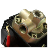 90-125PSI 4 Port 26 AMP Pressure Switch Control Valve Air Compressor Heavy Duty Black