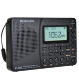 HanRongDa K-603 Full Band Radio Bluetooth FM AM SW Portable Pocket Radios MP3 Digital REC Recorder Support Micro-SD Card