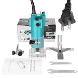450W Hand Woodworking Electric Trimming Machine Electromechanical Wood Milling Engraving Slotting Brush Motor Wood Router Tool