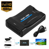 Signal Video Audio Converters Upscale Adapters Receiver HD 1080P SCART to HDMI-compatible for Household Computer Accessories