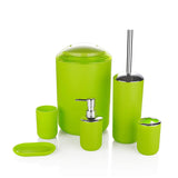 Nordic 6Pcs Black Bathroom Accessories Toothbrush Holder Bin Soap Dish Dispenser Tumbler Toilet Brush Toilet Bathroom Set #A