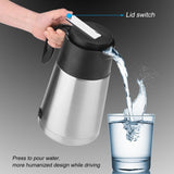 12/24V 1300ml Car Kettle Stainless Steel Electric Heating Cup Boiling water Bottle Car Truck Kettle Water Heater for Travel