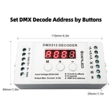 4CH Mini DMX 512 Decoder RGBW LED Light Strip Controller Console Use Decorated Lighting Home Lights Dimmer Driver DC9V-24V