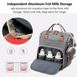 Mommy Bag Backpack Diaper Bag Waterproof Insulated Bottle Storage Bag Large-capacity Outdoor Portable Foldable Baby Stroller Bag
