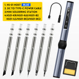 FNIRSI HS-01 Smart Electric Soldering Iron PD Adjustable Constant Temperature Fast Heat Portable Soldering Iron Station Kit 65W
