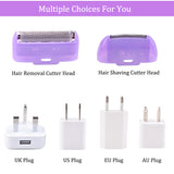 2 In 1 Rechargeable Electric Epilator Women Painless Hair Removal Lady Epilator Device Instant Sensor Light Shaver Dropshipping