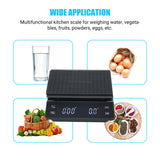 0.3g~3000g High Precision Digital Scale with Waterproof Surface Electronic Scale LED Display with Backlight Kitchen Scale