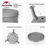 Naturehike Ultralight 200g Portable Camping Stove Outdoor Hiking Picnic BBQ Titanium Firewood Stove Cookware Picnic Equipment