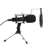 Video Microphone Kit USB Plug Home Stereo Condenser MIC Desktop Tripod for PC YouTube Video Skype Chatting Gaming Recording
