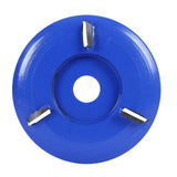 Wood Carving Cutter Disc Woodworking Shovel Plate Sculpting Tool Milling Attachment for 16mm Angle Grinder 5-Teeth Red Arc