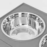 Adjustable Raised Pet Bowls Lifting Dog Bowl Adjustable Height Pet Feeder With 2 Stainless Steel Bowl Pet Supplies