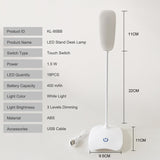 Tafellamp Oplaadbare Bureaulamp Studie Lamp Touch Schakelaar Moderne Tafellamp Flexibele Voor Student Lezen Studie Bureaulamp