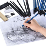 36Pcs Drawing Sketch Pencil Set With Full Accessories Art Supplies Stationery Supplier Sketchbook Paiting Sketch Pencil Pens Kit