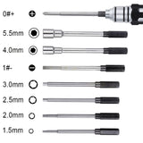 Pocket 8 in 1 Screwdriver Hobby Tools Kit for RC Car Drone Plane Hex Spanner Socket Hexagon H1.5 H2.0 H2.5 H3.0