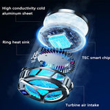 X36 Digital Display Mobile Phone Radiator 9v 15w Magnetic Suction Wireless Fast Charging Silent Semiconductor Cooler Cooling Fan
