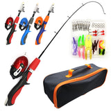 Kit Fishing Kids Fishing Pole Set With Telescopic Fishing Rod & Spinning Reel Baits Hooks Saltwater Freshwater Travel Pole Set