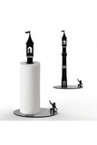 Metal Paper Towel Holder Rapunzel Figured Decorative Black Mat Electrostatic Paint