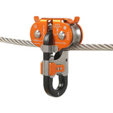 Xinda Mountaineer Steel Cable Pulley Outdoor Crossing Ziplinetwin Wheels Pulley Aluminum Tandem Double Pulley With Ball Bearing