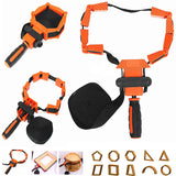 Woodworker Photo Frame With Strap Clamp Holder Miter Vise Ratchet Angle Clamp Band Tool 25mm*4m 35 Degree To 135 Degree Orange
