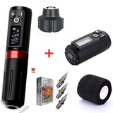 2021 New Wireless Rotary Tattoo Machine Pen Mabuchi Motor Strong Quiet With Fast Charing Battery RCA Adapter Kit Free Shipping