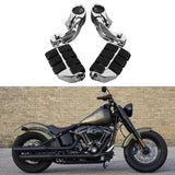 Long Highway Foot Pegs Footing Accessories 1-1/4inch 32mm with Mounting Clamps Motorcycle Foot Controls Fit for Harley