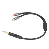 Dual RCA to 6.35mm Cable 1/4inch Male Stereo to 2RCA Female Y Splitter Adapter for Studio Outdoor Live Performance 1.0ft