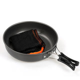 200x55mm Camping Cooking Pot Outdoor Portable Frying Pan Small Frying Pan Picnic Cooker Non-stick Pan Picnic Tableware