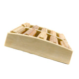 Wooden 5 Rows Foot Massage Roller Comfortable Wood Massage Wheels for Office Worker Driver Old People (Rectangular)