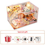 New Diy Dollhouse Kit Wood Little House Miniature Building For Adult Baking Cake Room Kids Toys Doll House Furniture Accessories