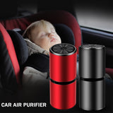 Car Air Purifier with USB Ports Portable Ioniser Air Purifier Anion 360 Degree Cleaning Perfect for Allergy Sufferers and Smoker